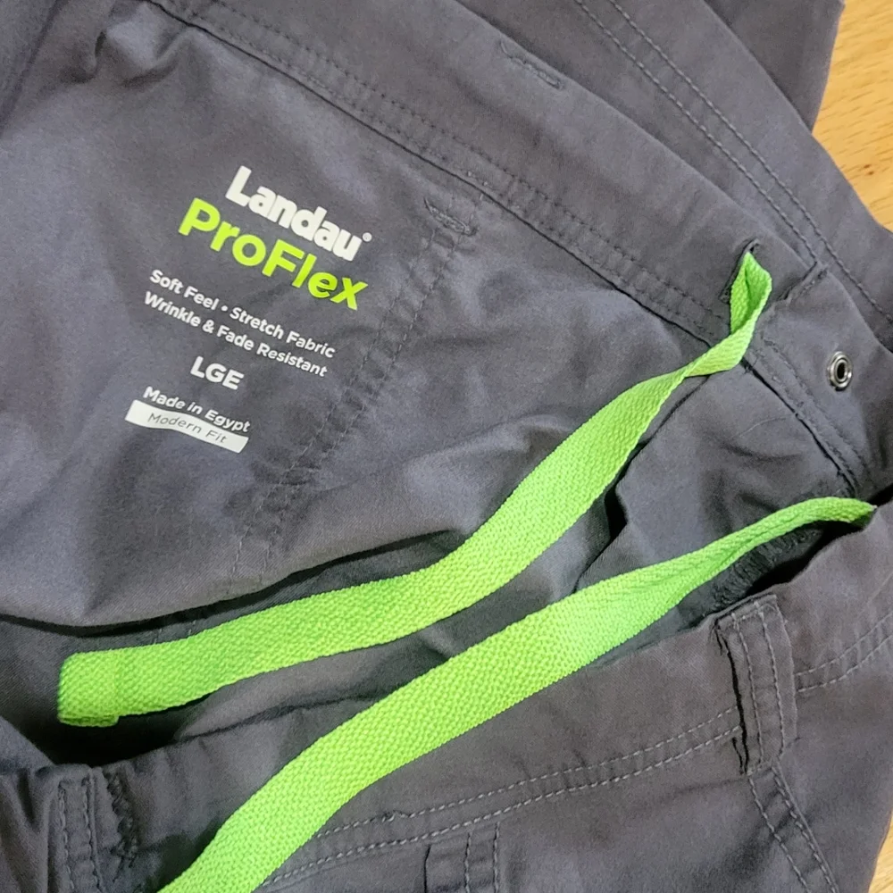 Men's Graphite Landau ProFlex Scrubs Lg (3 sets!) - Picture 10 of 12